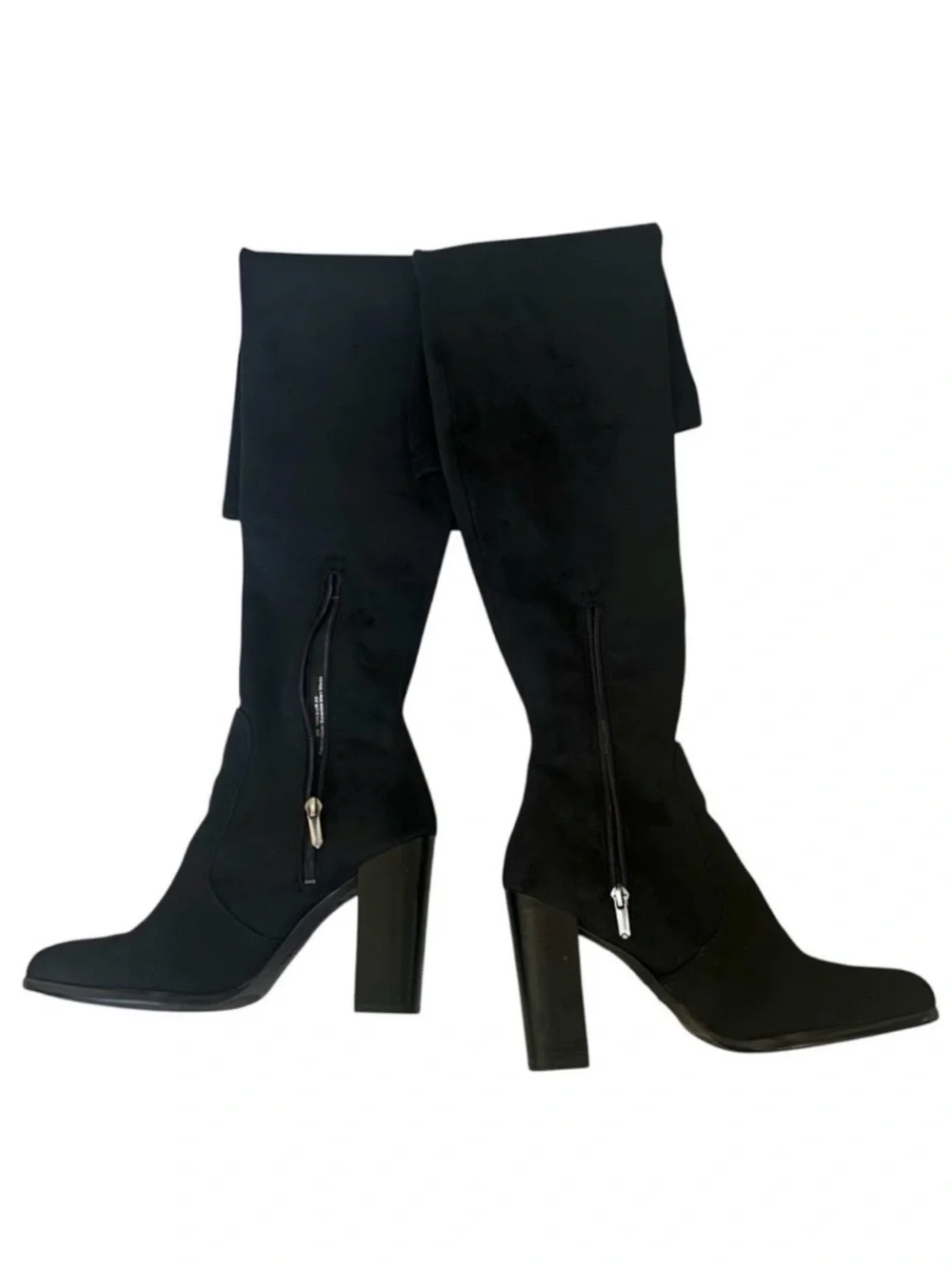 Sam Edelman Black Suede Over The Knee High Heel Vena 2 Boots Size 10